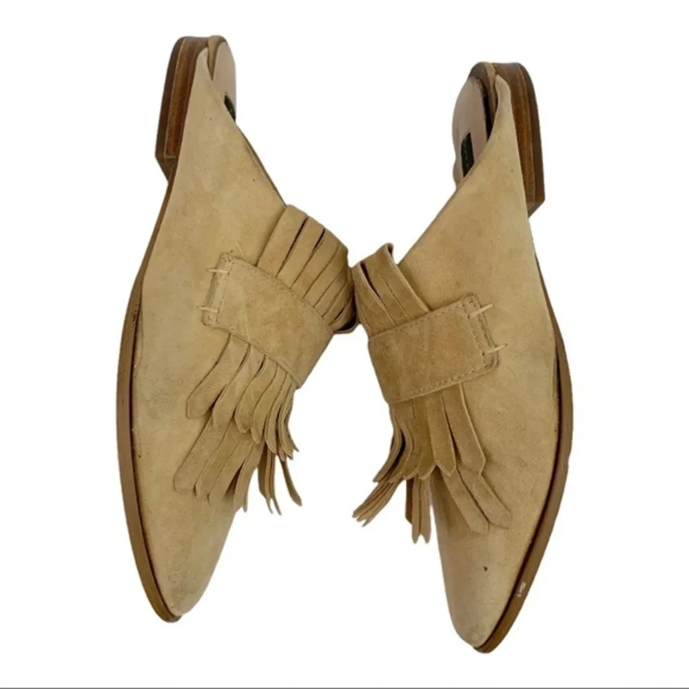 Steven by Steve Madden Adee Leather Fringe Loafers Shoes Brown Women’s Size 6